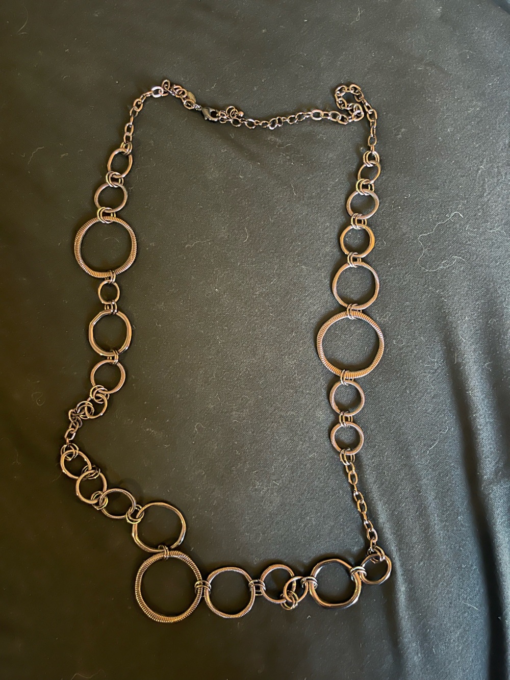 Lia Sophia Bronze-Tone Linked Circle Necklace and Bracelet Set